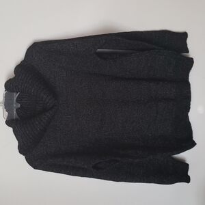 Black turtle neck sweater, closet staple, minimalist women's size large